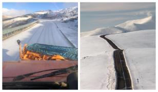 Circulaţie închisă pe Transalpina din cauza ninstorii şi poleiului