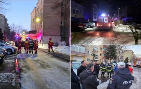Explozie într-un bloc din Alba Iulia: Unul din răniţi, transferat în străinătate. Are arsuri pe 50% din corp
