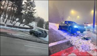 O tânără de 20 de ani s-a urcat beată la volan şi a intrat cu maşina în stâlp, în Cluj Napoca