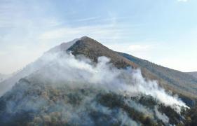 Incendii de vegetație în Caraș-Severin și Vâlcea. Autoritățile au intervenit cu Black Hawk și Spartan