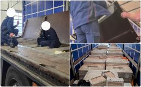 Peste 72 de kilograme de cocaină, ascunse sub podeaua unui camion înmatriculat în România
