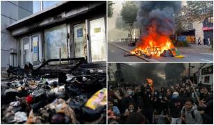 Profesori stropiţi cu benzină la protestele liceenilor din Franța: școli devastate și 40 de directori răniți
