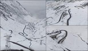 Ninge ca în povești la Bâlea Lac. Iarna a pus stăpânire pe Transfăgărășan la final de octombrie