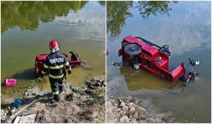 Doi pensionari s-au răsturnat cu tricicleta electrică într-un canal în Giurgiu. Ambii au ajuns la spital