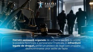 FACIAS sesizează DIICOT cu privire la posibila favorizare a persoanelor implicate în infracțiuni cu droguri