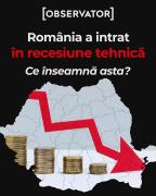 INFOGRAFIC: România a intrat oficial în recesiune tehnică. Scăderi în economie şi în 2024, potrivit INS