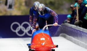 Mihai Tentea şi George Iordache, pe locul 5 după primele manşe în proba de bob la JO de iarnă