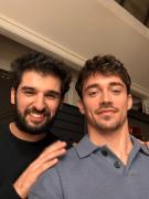 Juratul Chefi la cuțite Chef Richard Abou Zaki filmează la Milano cu pilotul F1 Charles Leclerc