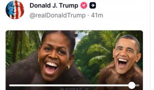 Obama și Michelle, reprezentați ca maimuțe într-un video distribuit de Trump. Reacţiile oficialilor americani