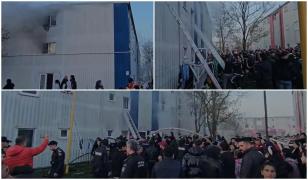 12 persoane, printre care 4 copii, au ajuns la spital după ce o clădire din Constanța a luat foc