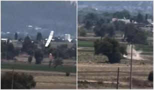 Momentul în care un avion se prăbuşeşte în Mexic, la scurt timp după decolare. 4 persoane au murit