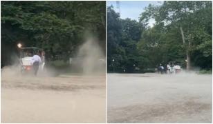 Momentul în care un adolescent e aruncat dintr-o trăsură scăpată de sub control în SUA. Tânărul a murit