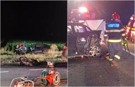 Accident de groază în Bihor. Doi morţi şi trei răniţi după ce unul dintre şoferi a intrat pe contrasens
