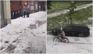 Val de furtuni severe în Europa. Statele în care grindina a format un strat de până la 15 centimetri