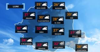Vremea de mâine 24 august: România, între caniculă și furtuni. Ce temperaturi se anunță