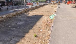 Posibile vestigii istorice, descoperite pe un şantier de tramvai din Capitală. Lucrările au fost oprite