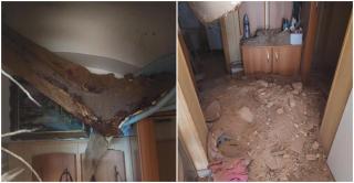 "Un pas şi cădea pe mine". O femeie a scăpat la limită după ce tavanul dintr-o clădire monument s-a prăbuşit
