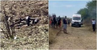 Fragmente de dronă de luptă, găsite în Moldova după o explozie puternică urmată de incendiu