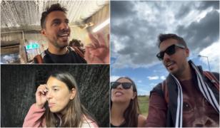 Reacţia unor italieni care au intrat pentru prima dată în Salina Turda