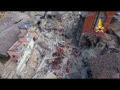 Imagini APOCALIPTICE de la cutremurul din Italia surprinse de o dronă (VIDEO)