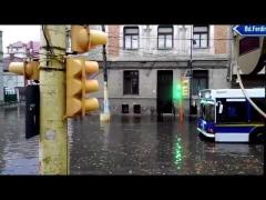 Imagini incredibile filmate în România. Oraşul în care străzile arătau ca în centrul Veneţiei, după o furtună (FOTO + VIDEO)