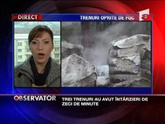 Trenuri oprite de foc