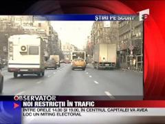 Noi restrictii in trafic