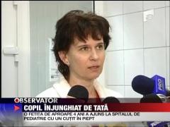 Copil injunghiat de tata