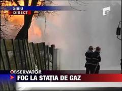 Foc la statia de gaz