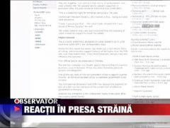 Reactii in presa straina