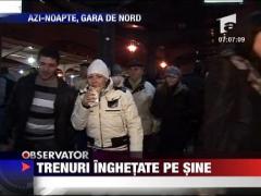 Trenuri inghetate pe sine