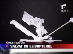 Salvat cu elicopterul