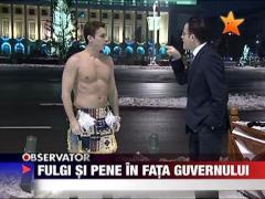 Fulgi si pene in fata  Guvernului