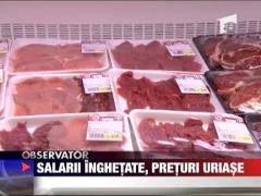 Salarii inghetate, preturi uriase