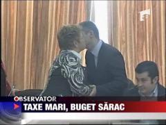 Taxe mari, buget sarac