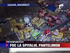 Foc la spitalul Pantelimon