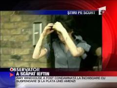 Amy Winehouse a fost condamnata la inchisoare cu suspendare