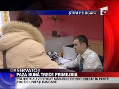 Bancile au fost controlate de politisti
