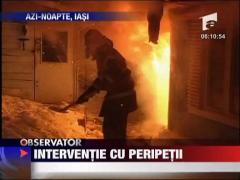 Le-a ars casa fiindca pompierii s-au blocat pe drum