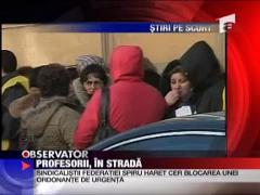 Profesorii ies si ei in strada