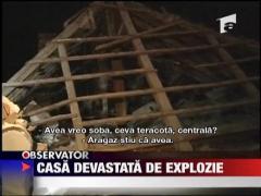 Casa devastata de explozie la Cluj