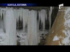 Cascada inghetata in Estonia