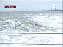 Ploi torentiale la malul marii