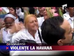 Militarii cubanezi au oprit cu brutalitate o manifestatie