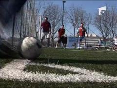 Smiley pe terenul de fotbal