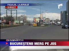 Bucurestenii merg pe jos