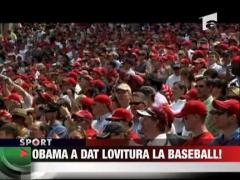 Barack Obama a dat lovitura de incepere in sezonul de Baseball