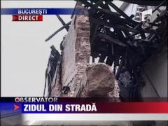 Zid prabusit pe strada