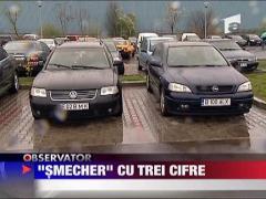 Placuta de inmatriculare cu trei cifre