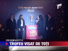 Trofeul Cupei Mondiale FIFA, la Bucuresti
